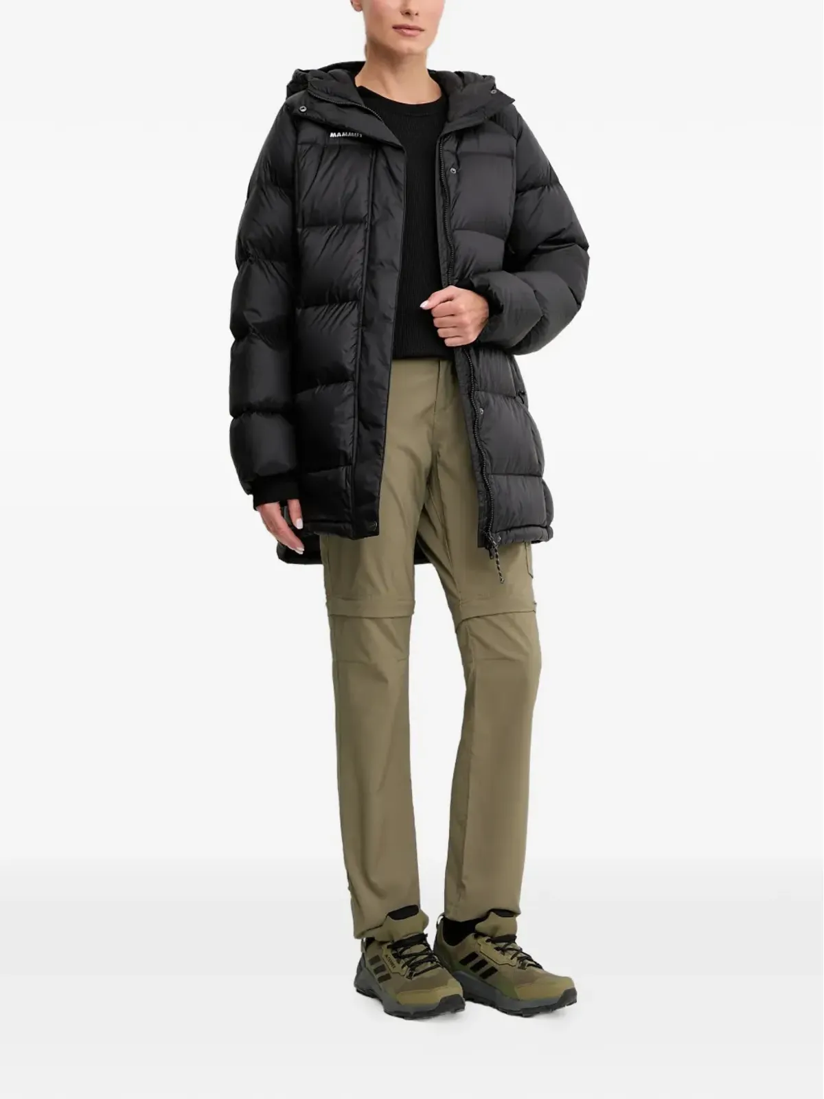 Mammut ロゴプリント入りパデッドジャケット ブラック - 画像2