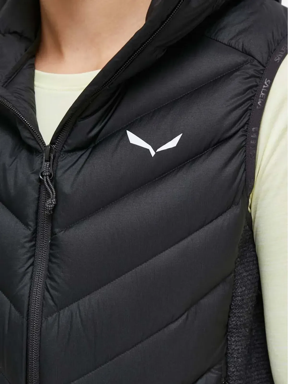 Salewa Fanes Sarner フード付きキルティング柄ジレ - 画像5