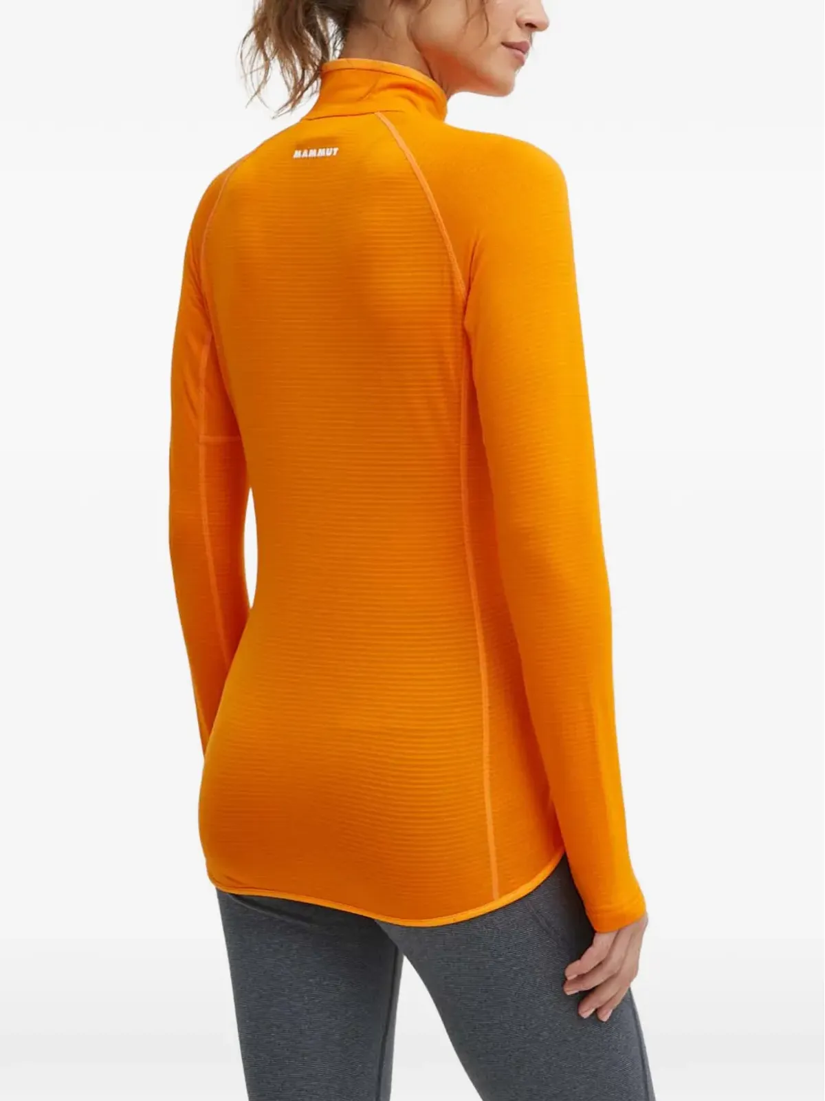 Mammut ロゴプリント長袖Tシャツ オレンジ - 画像3