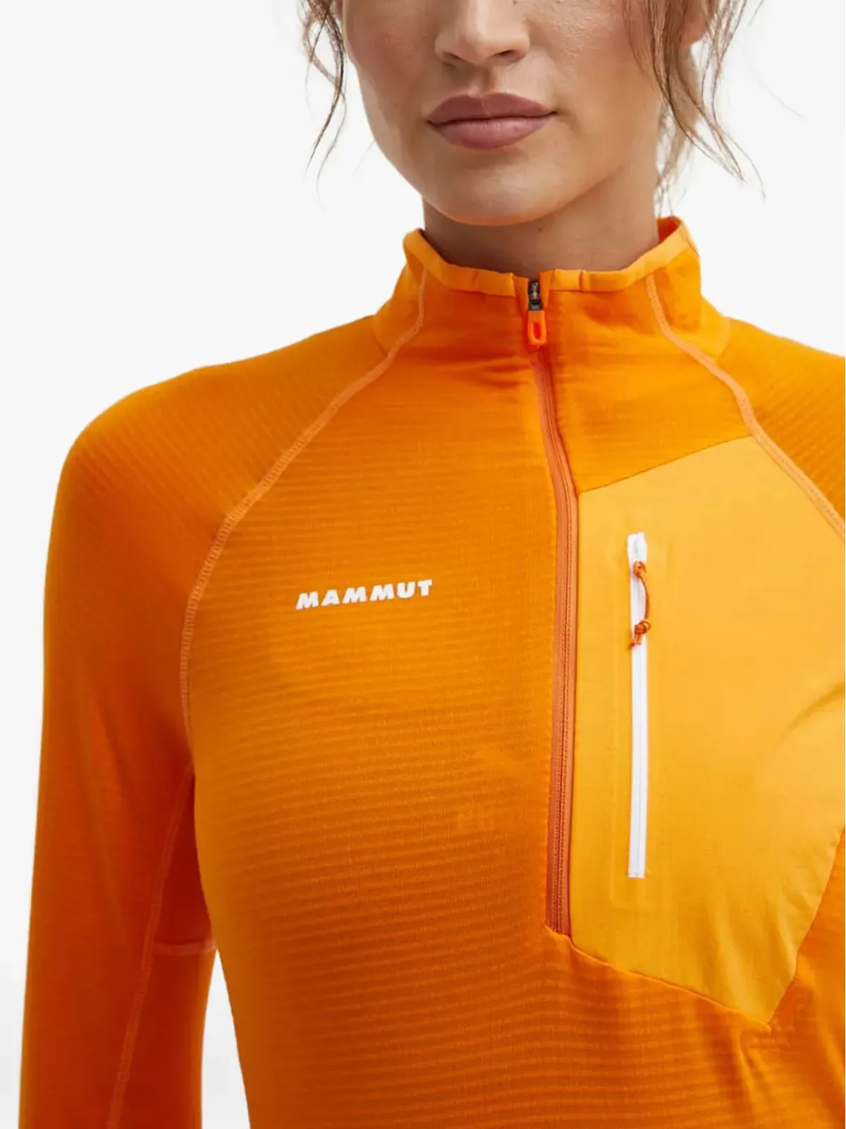 Mammut ロゴプリント長袖Tシャツ オレンジ - 画像4