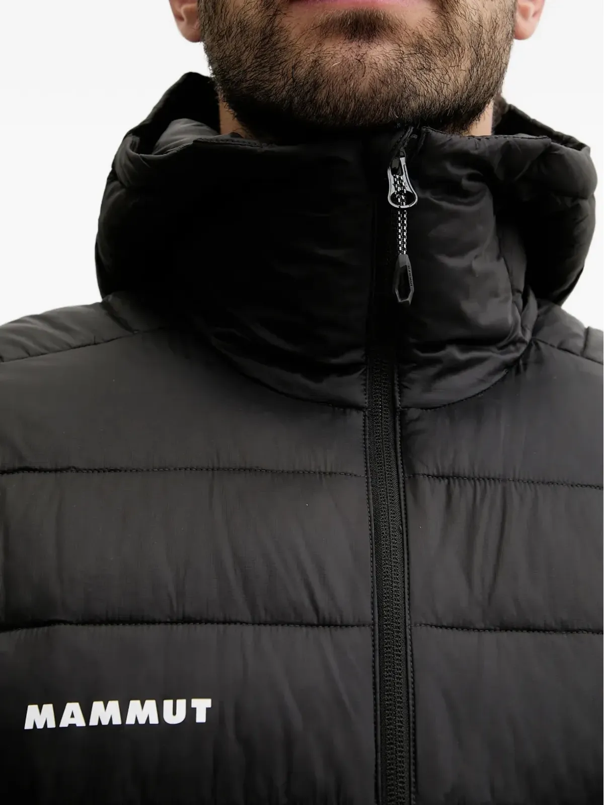 Mammut Crag INジップアップフード付きキルティングジャケット - 画像5