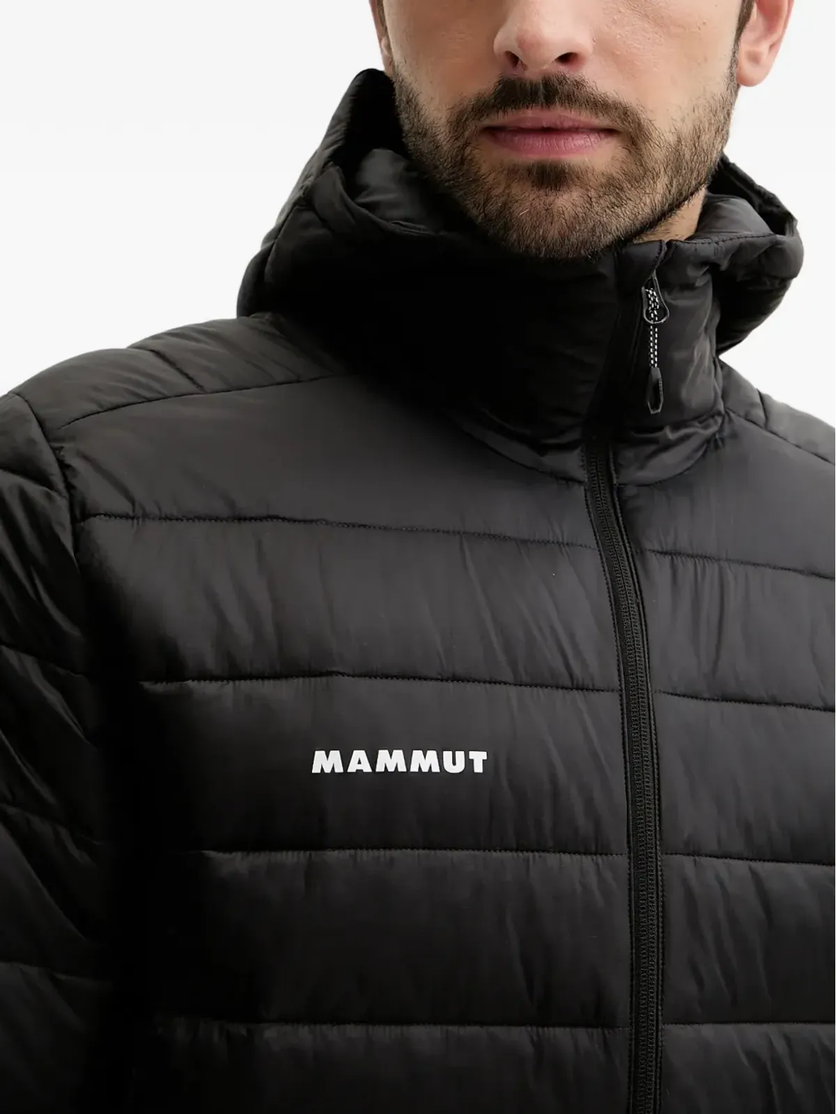 Mammut Crag INジップアップフード付きキルティングジャケット - 画像4