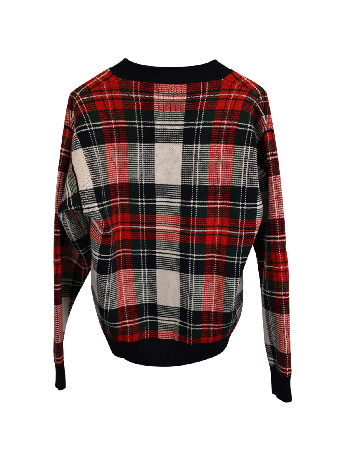 Burberry Pre-Owned チェック柄 Vネック カーディガン - 画像2
