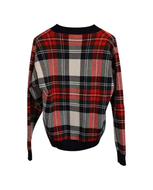 Burberry Pre-Owned チェック柄 Vネック カーディガン - サムネイル2