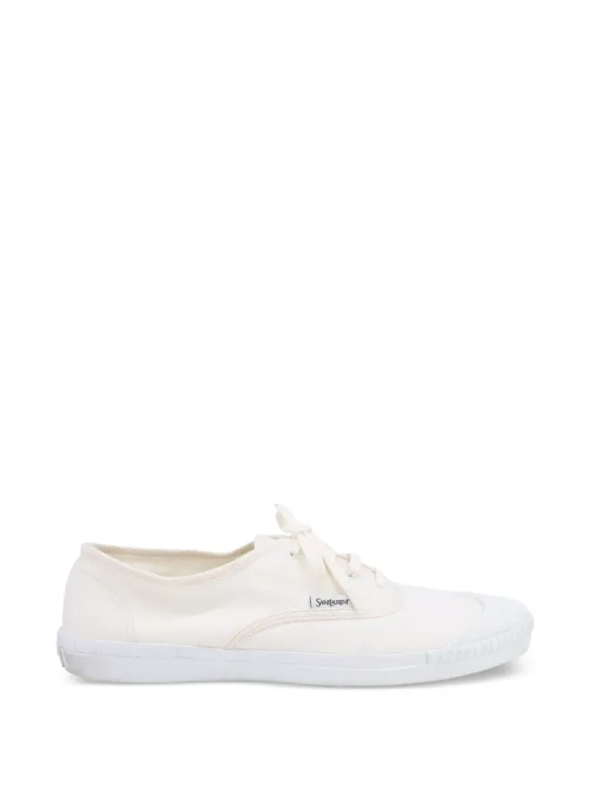 Saint Laurent Pre-Owned Saint Laurent Pre-Owned Wes lace-up sneakers - Whiteの商品画像
