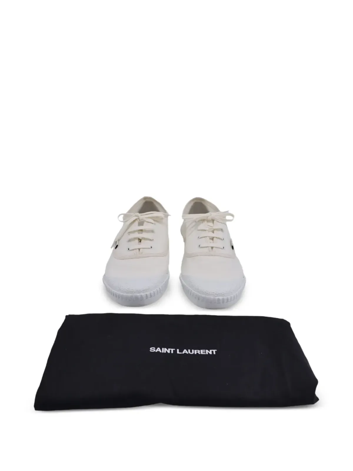 Saint Laurent Pre-Owned Wes lace-up sneakers - White - 画像5