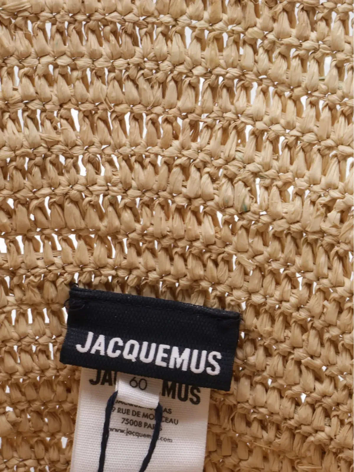 Jacquemus Pre-Owned Le Bob Soli ラフィア バケットハット - 画像4