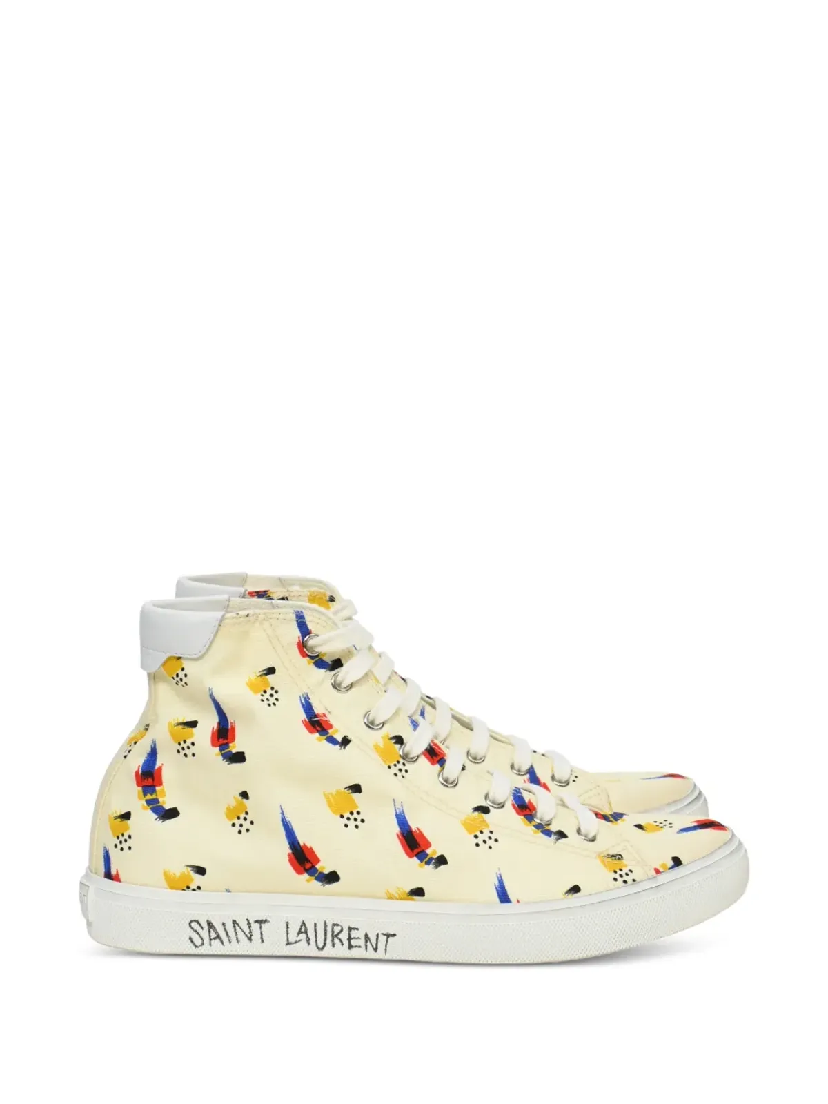 Saint Laurent Pre-Owned ミッドトップ プリント スニーカー - 画像1