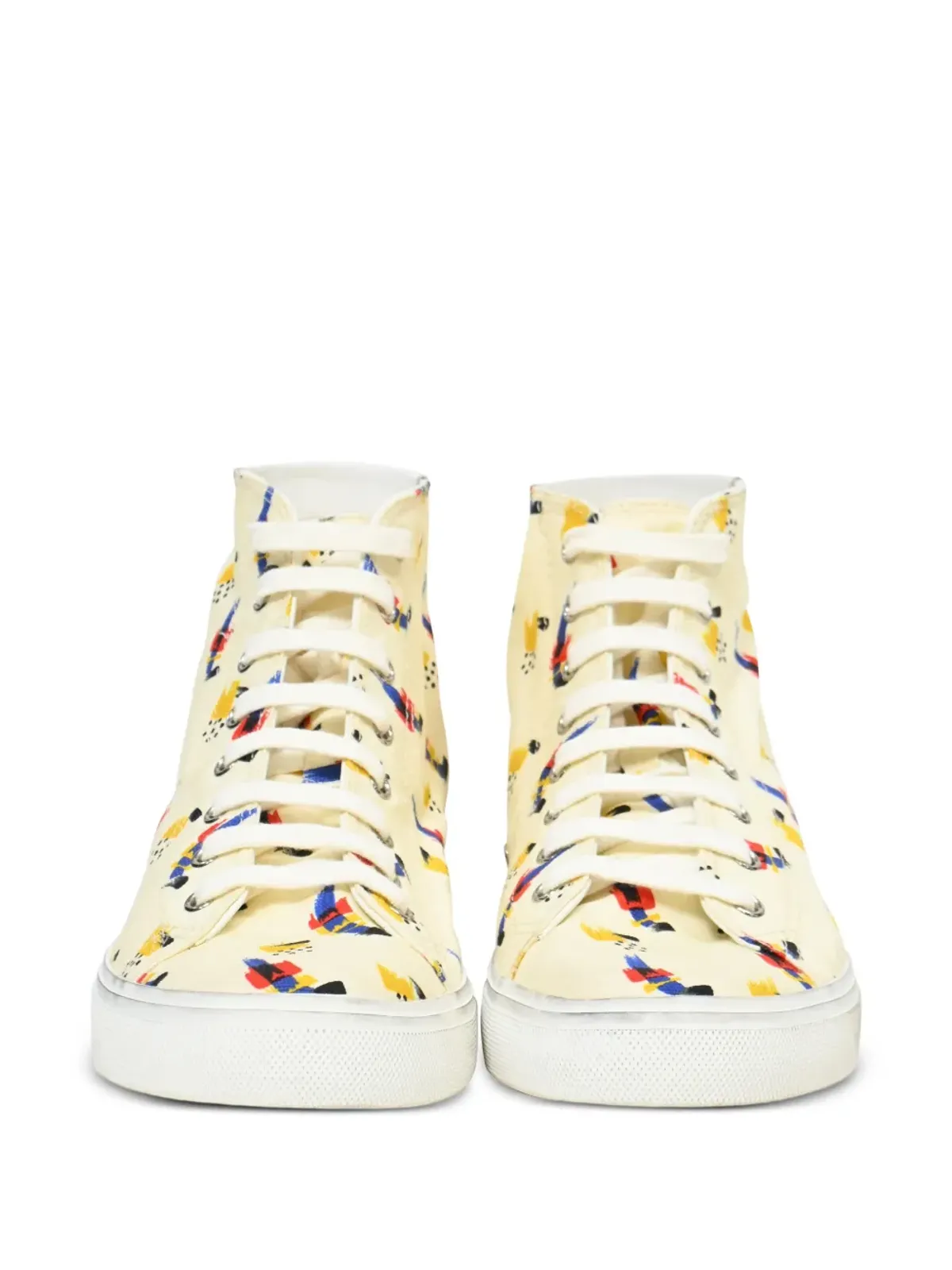 Saint Laurent Pre-Owned ミッドトップ プリント スニーカー - 画像5