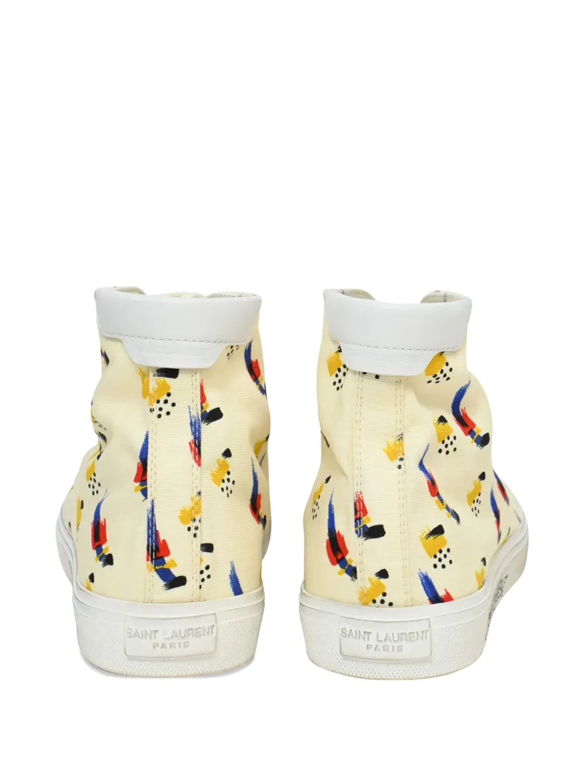 Saint Laurent Pre-Owned ミッドトップ プリント スニーカー - 画像3