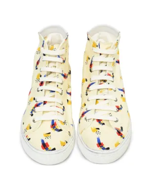 Saint Laurent Pre-Owned ミッドトップ プリント スニーカー - サムネイル4