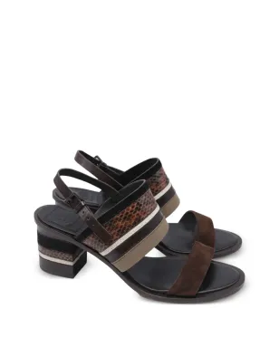 Tory Burch Edina スウェードパネルレザーサンダル - サムネイル1