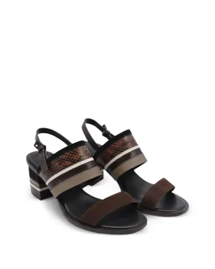 Tory Burch Edina スウェードパネルレザーサンダル - サムネイル2