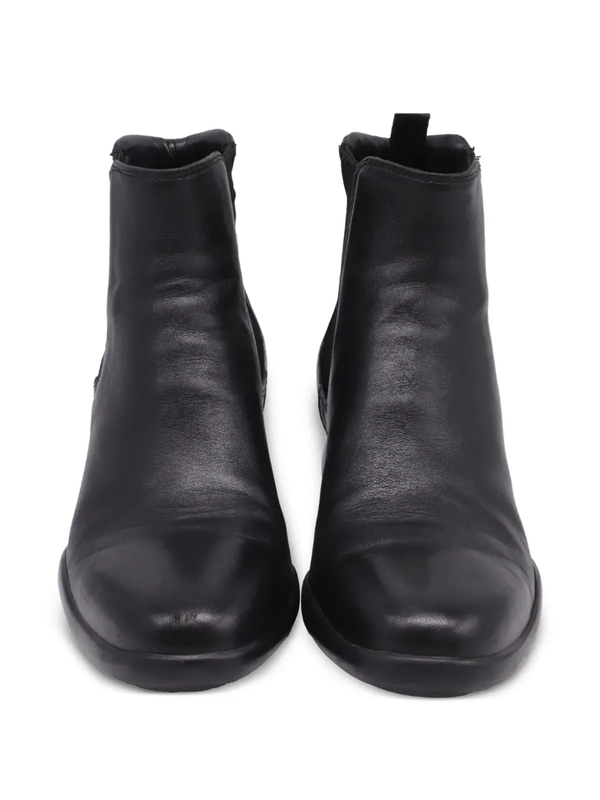 Prada Pre-Owned チェルシー レザー アンクルブーツ ブラック - 画像4