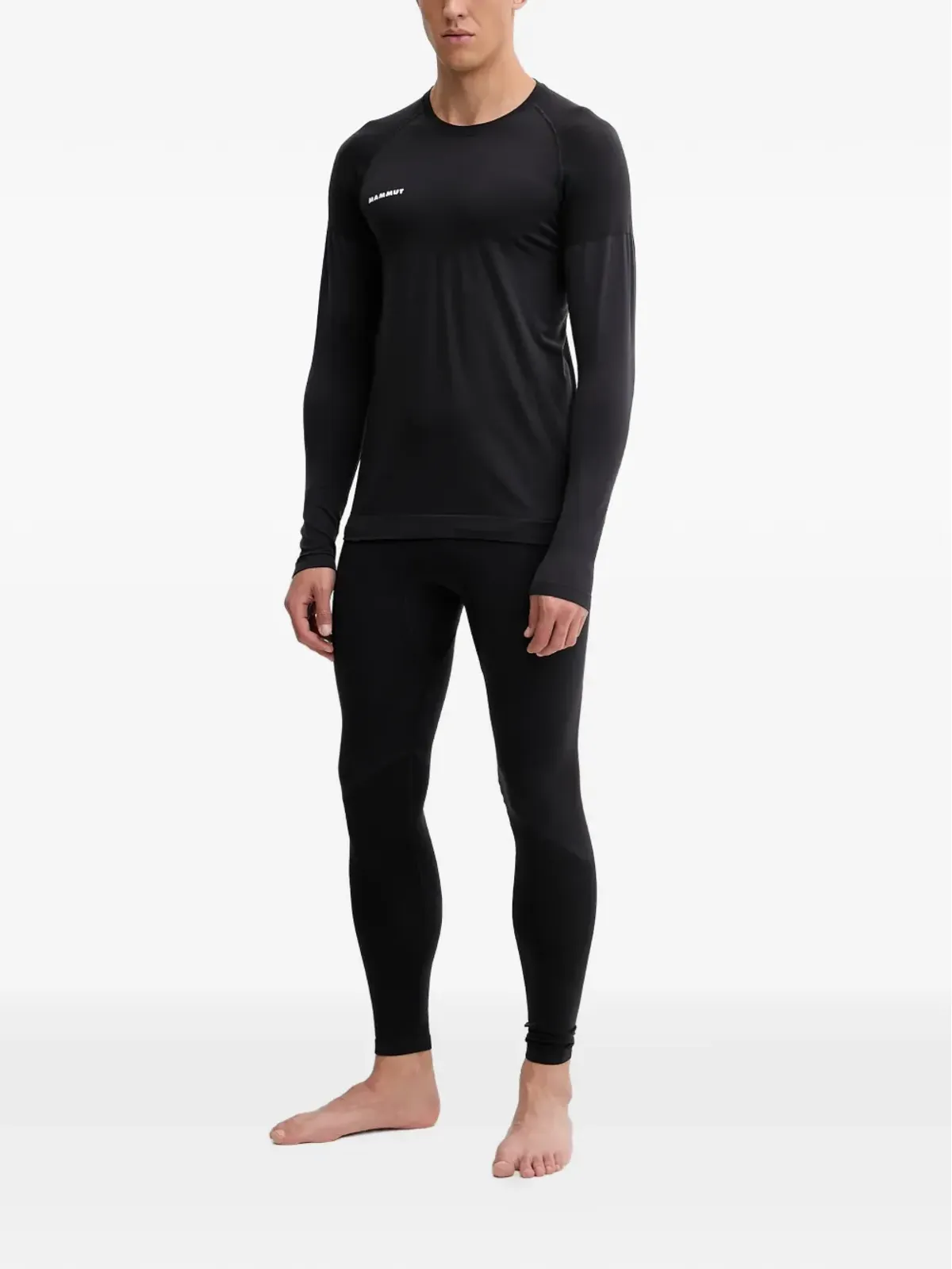 Mammut ロゴプリント スキーウェア レギンス ブラック - 画像2