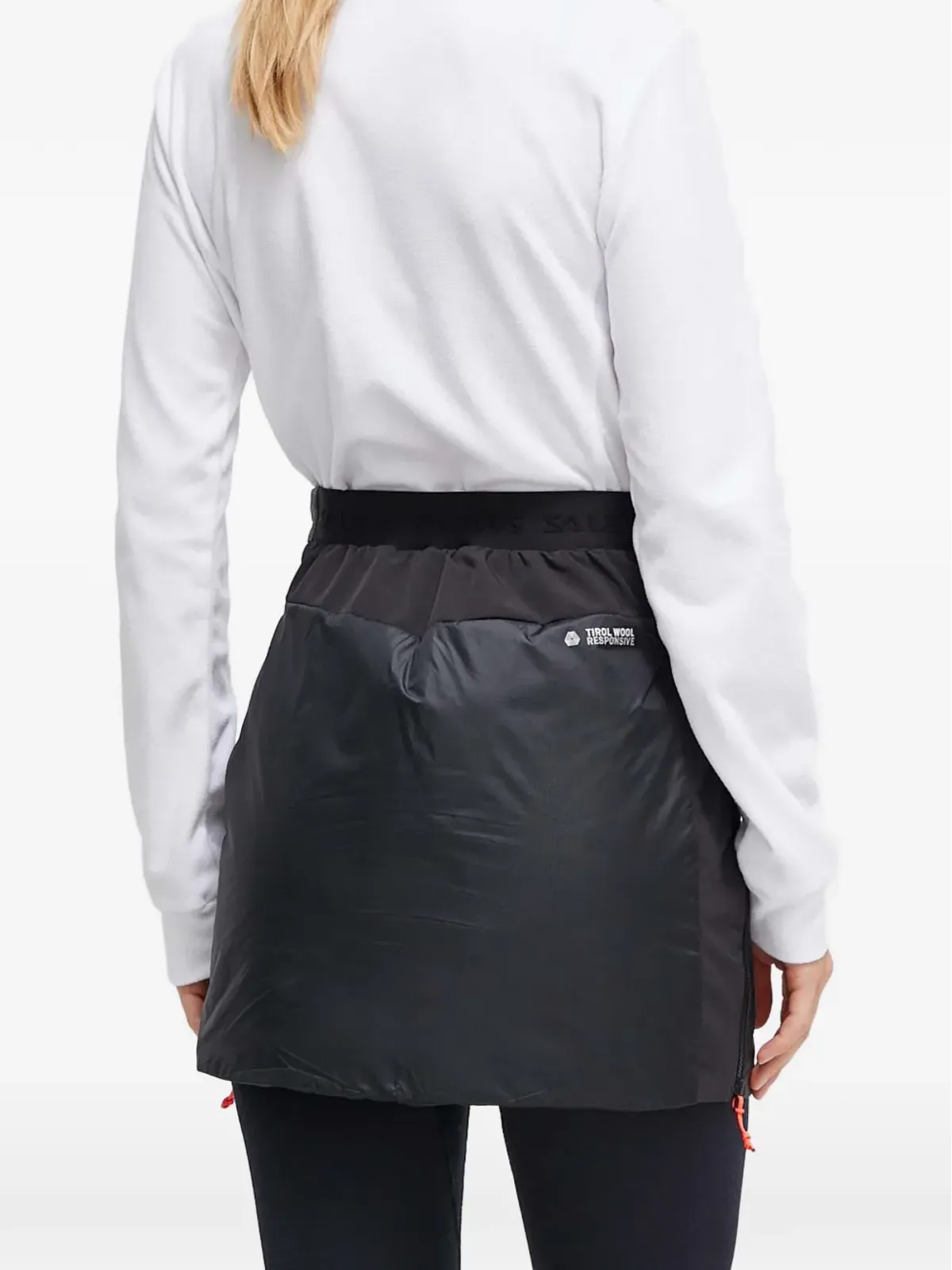 Salewa ジップ付きハイウエストスカート - ブラック - 画像3