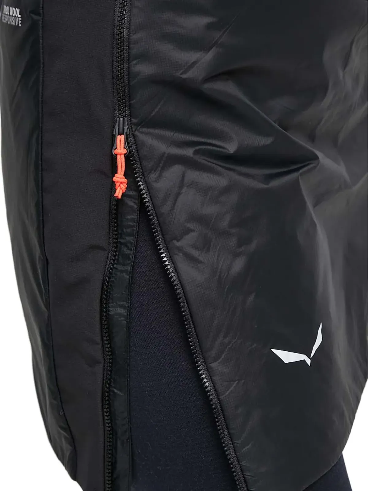 Salewa ジップ付きハイウエストスカート - ブラック - 画像4