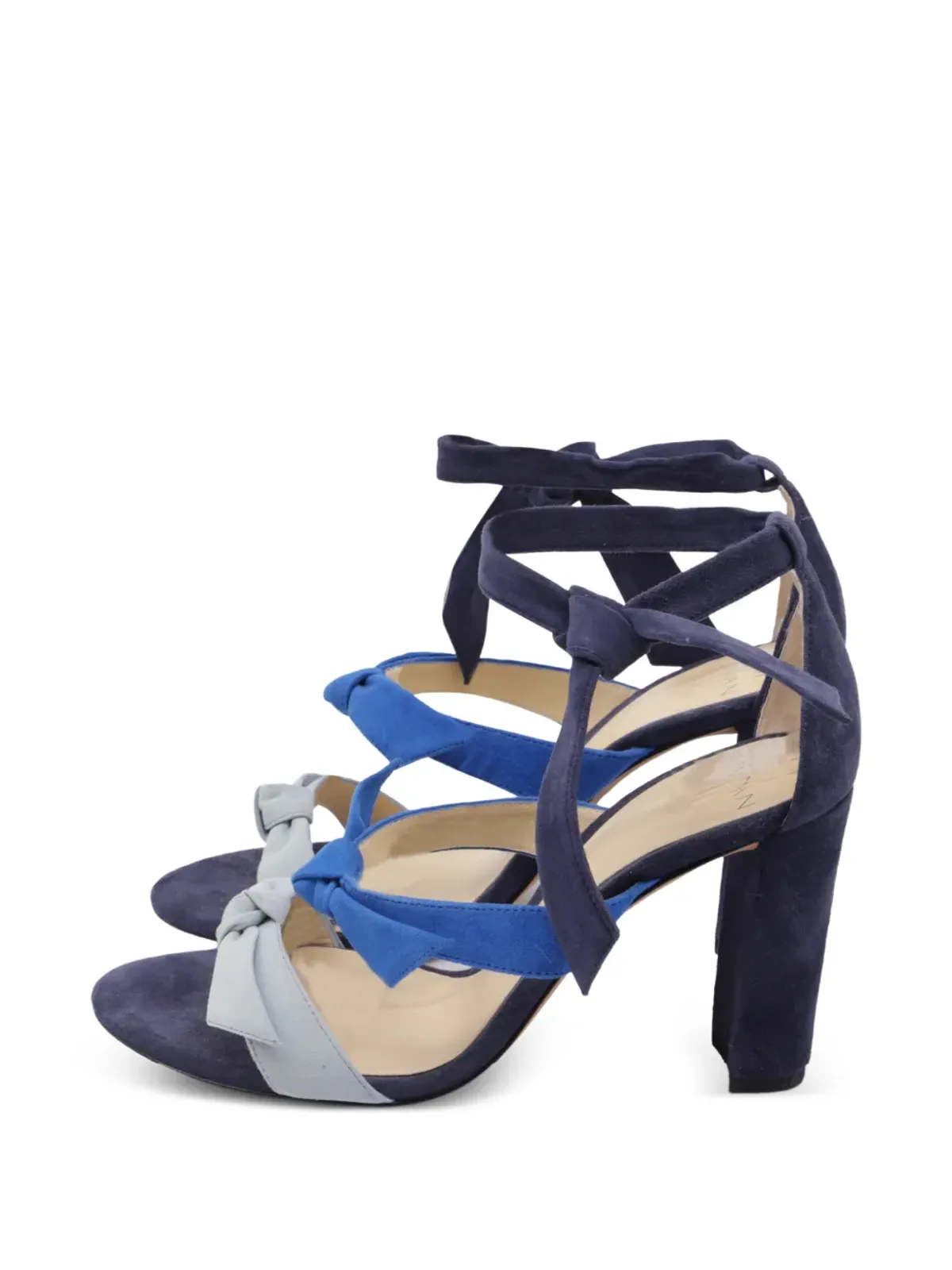 Alexandre Birman ロリータ ノット スエード ヒールサンダル - 画像3