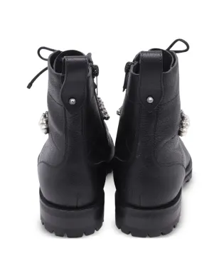 Jimmy Choo Pre-Owned クリスタル装飾レースアップブーツ - サムネイル3