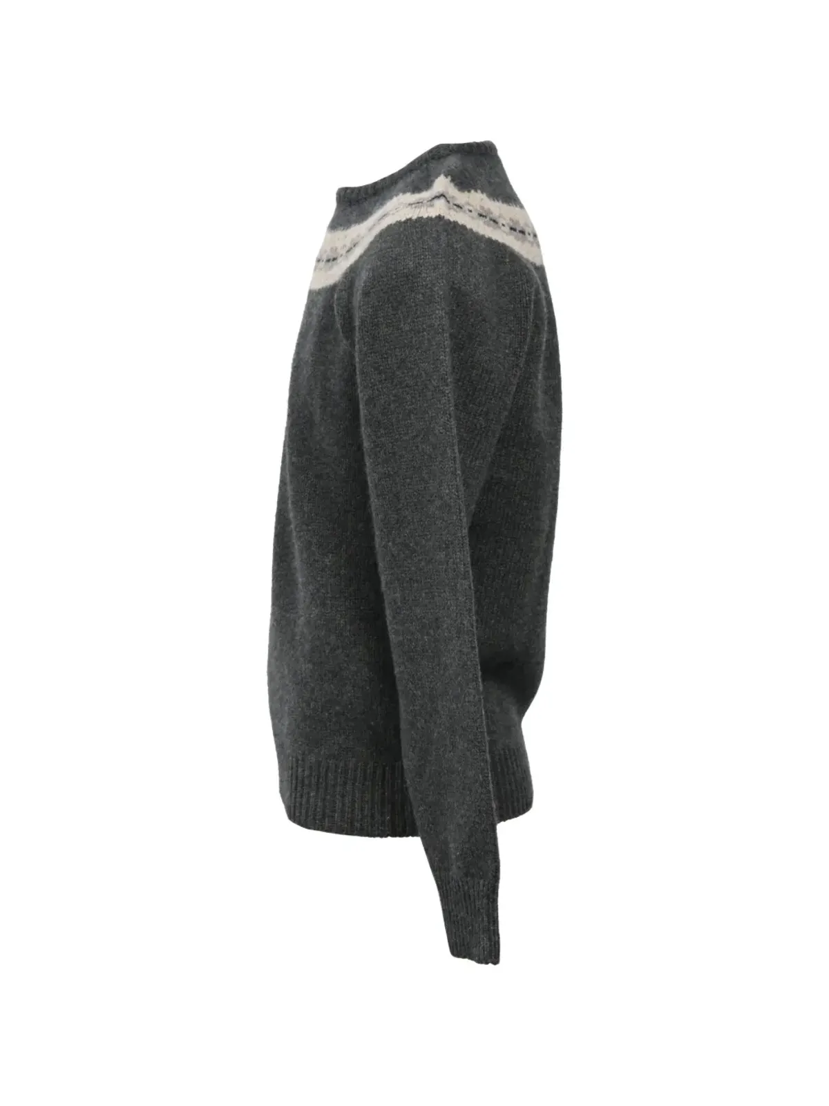 Jil Sander パターン入りクルーネックセーター グレー - 画像3