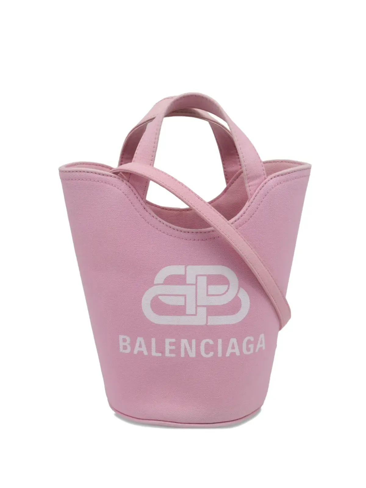 Balenciaga Pre-Owned Wave canvas bucket bag - Pink - 画像1