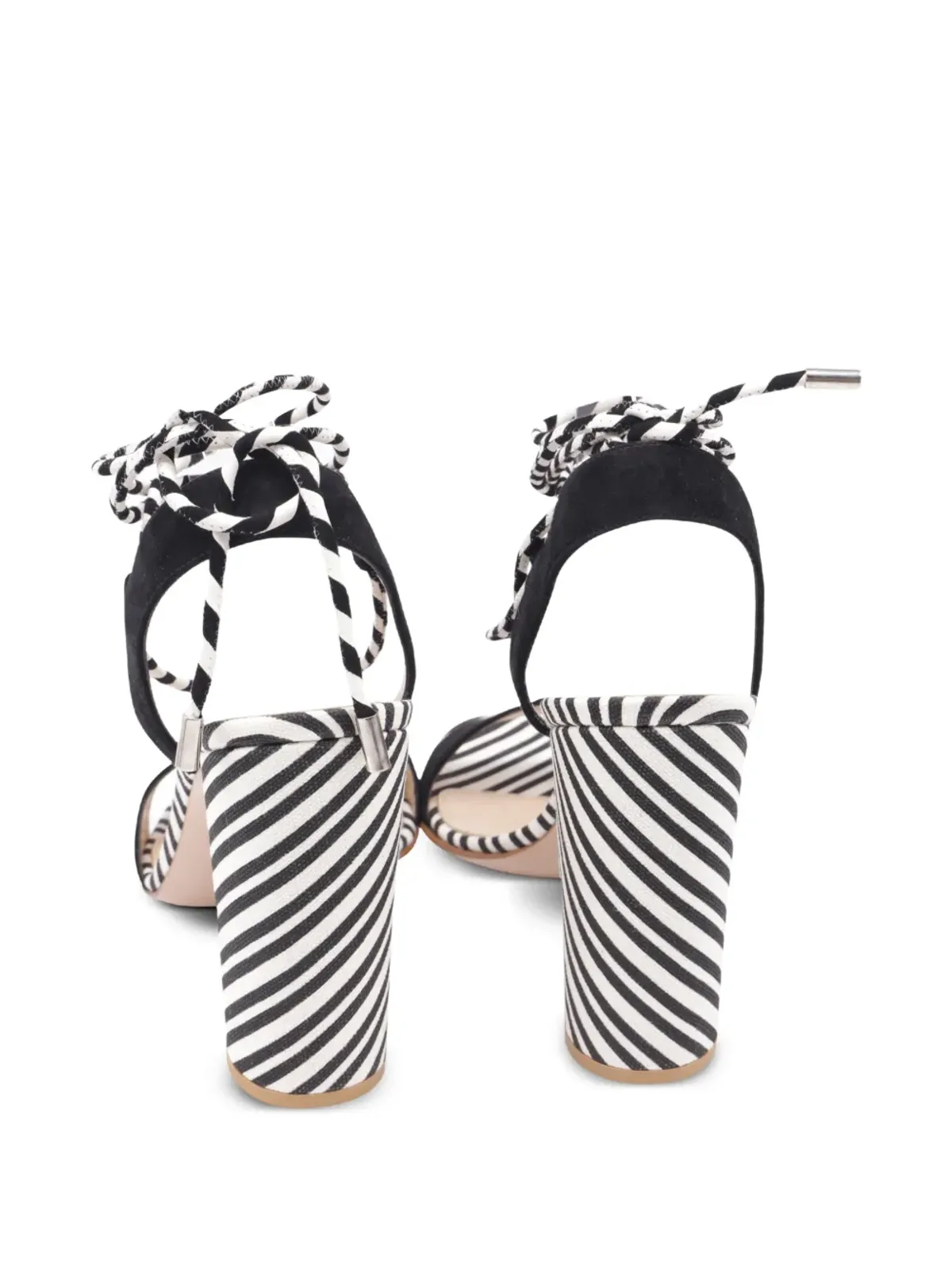 Gianvito Rossi ストライプ柄ストラップサンダル（ホワイト） - 画像5