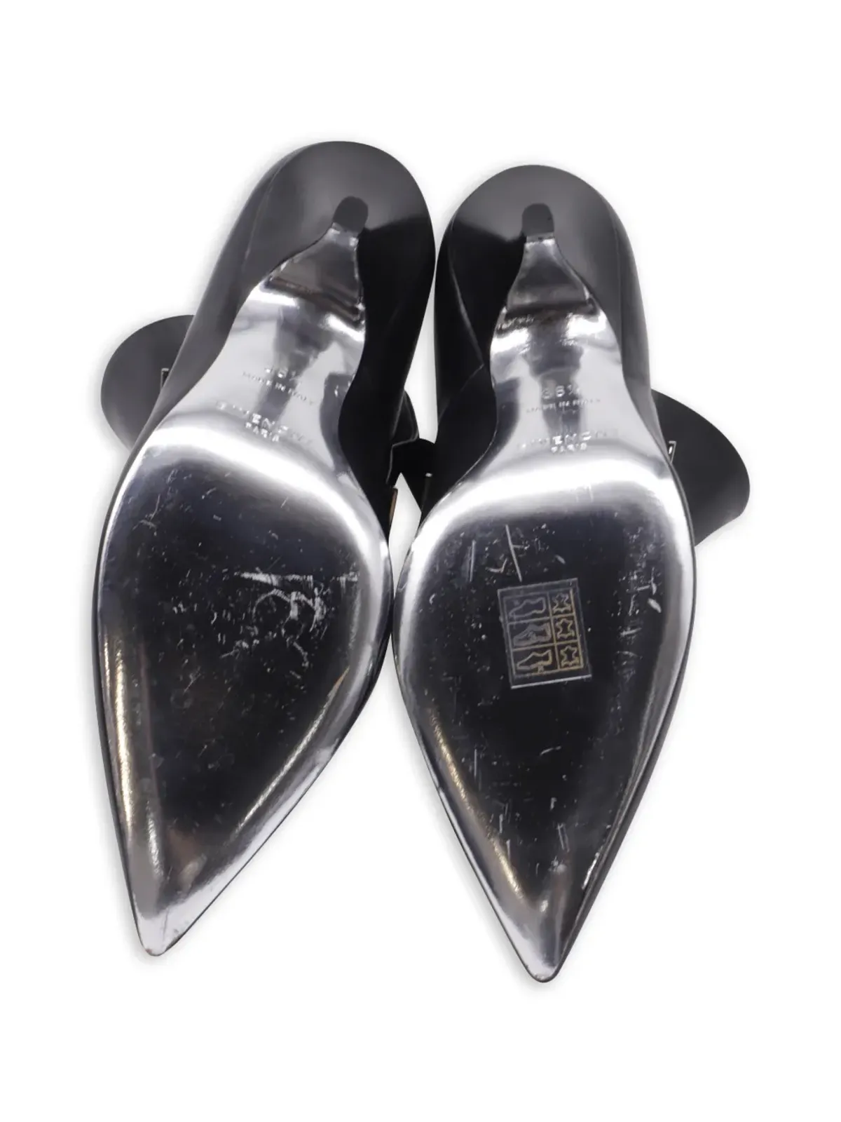 Givenchy Pre-Owned embellished pointed ankle boots - Black - 画像5