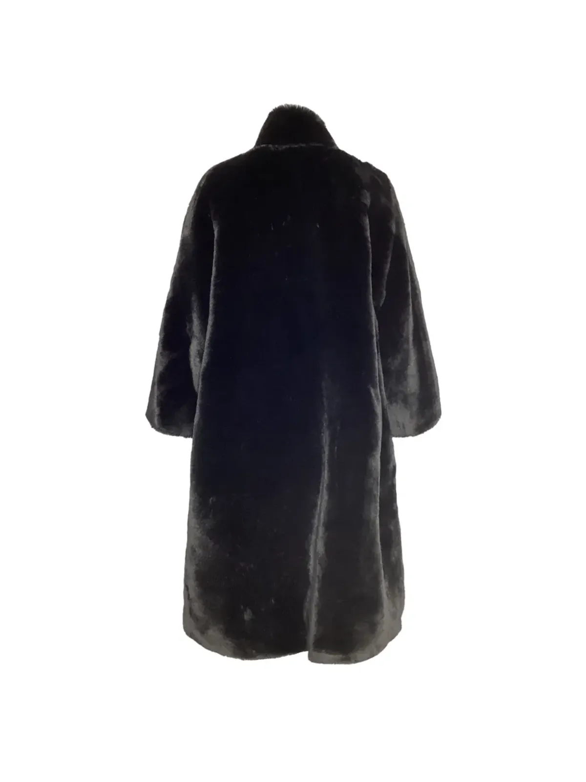 Balenciaga Pre-Owned フェイクファー ボタン付きコート（ブラック） - 画像2