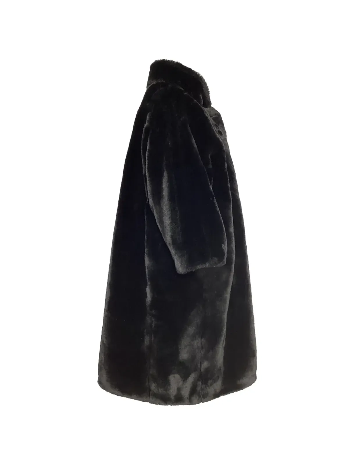 Balenciaga Pre-Owned フェイクファー ボタン付きコート（ブラック） - 画像3