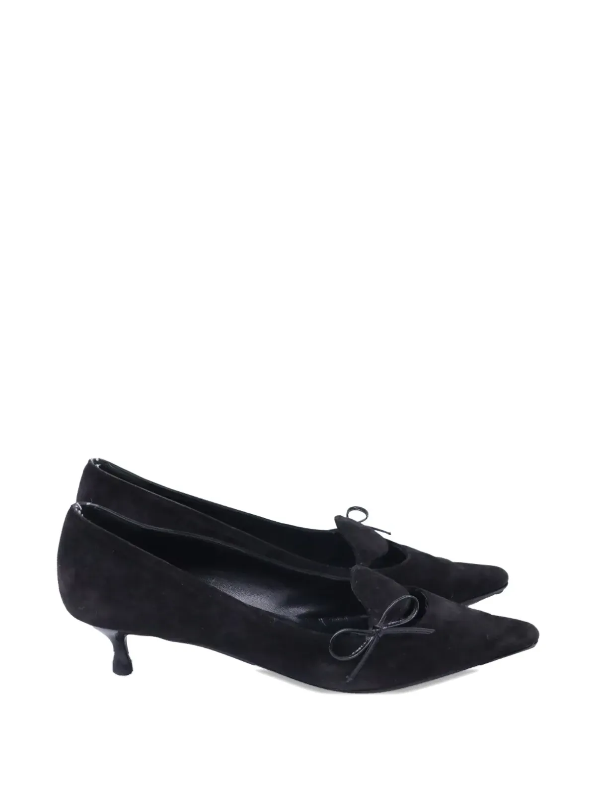 Ferragamo Pre-Owned ボウ・カットアウト・ディテールパンプス - ブラック - 画像1