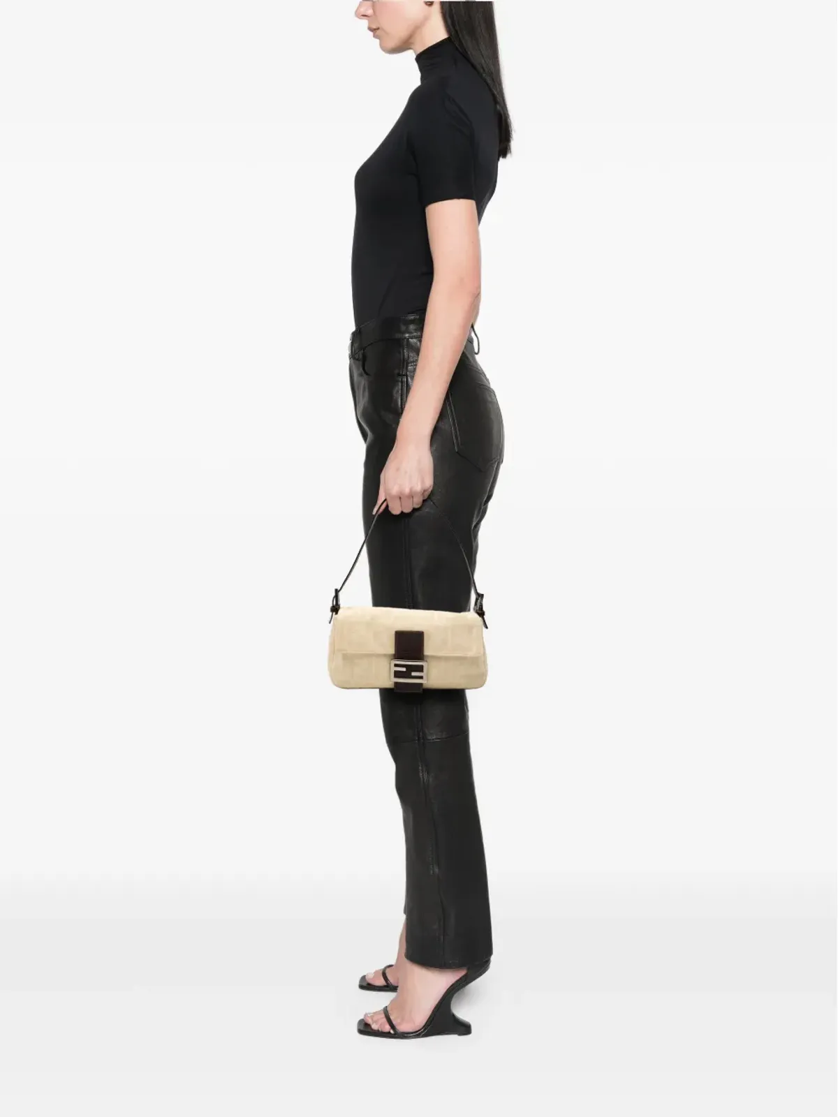 Fendi Pre-Owned Zucca Canvas バゲット ショルダーバッグ - ブラウン - 画像2