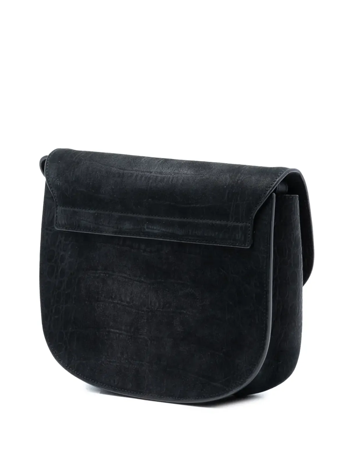 Saint Laurent Pre-Owned クロコ型押しヌバック モノグラム Kaia クロスボディバッグ - 画像3