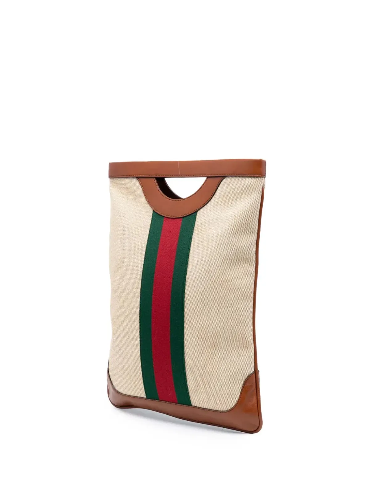 Gucci Pre-Owned キャンバス地ウェブサッチェル - 画像3