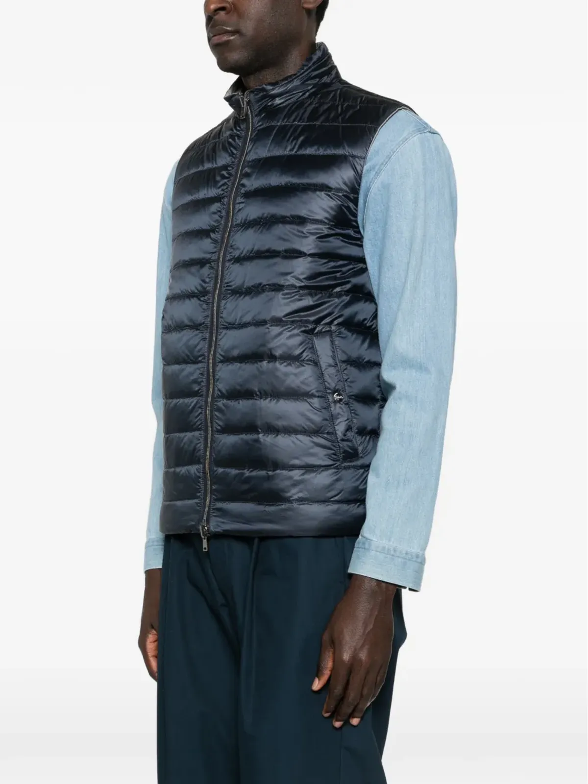 Herno ジップファスナー付きキルテッドジレ - 画像3