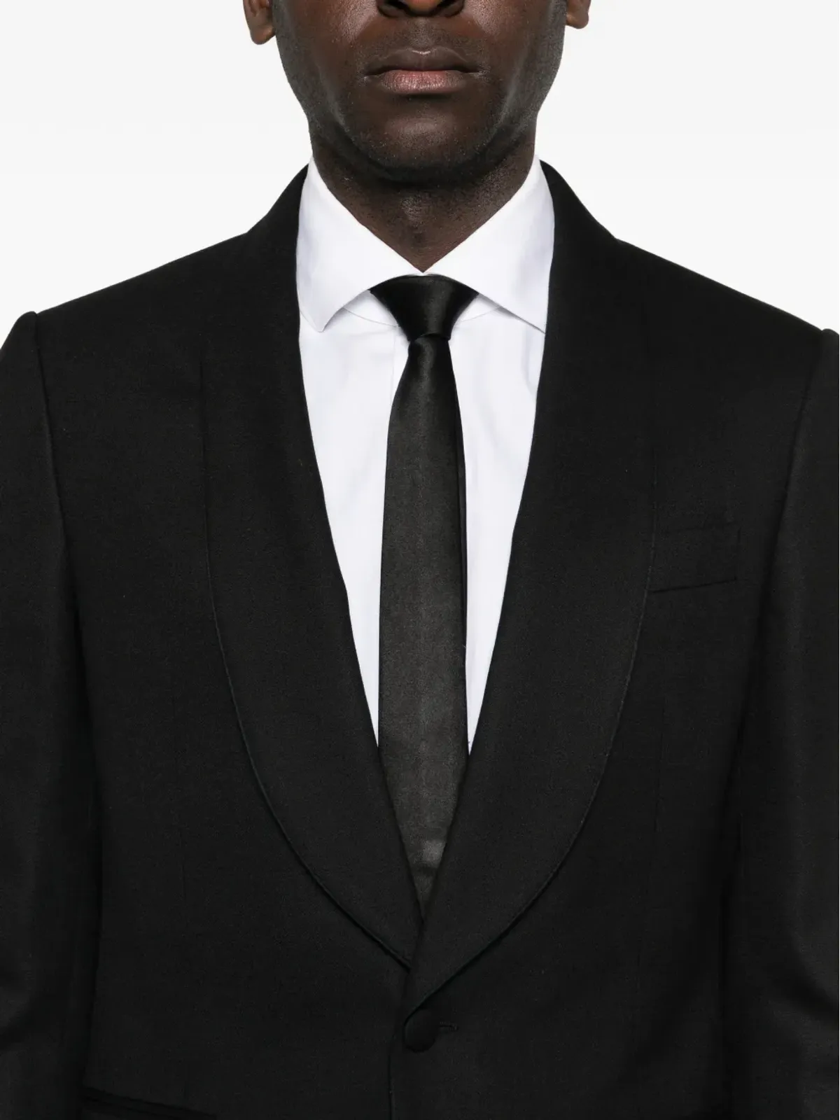 Lardini ショールカラー・シングルブレストジャケット ブラック - 画像5