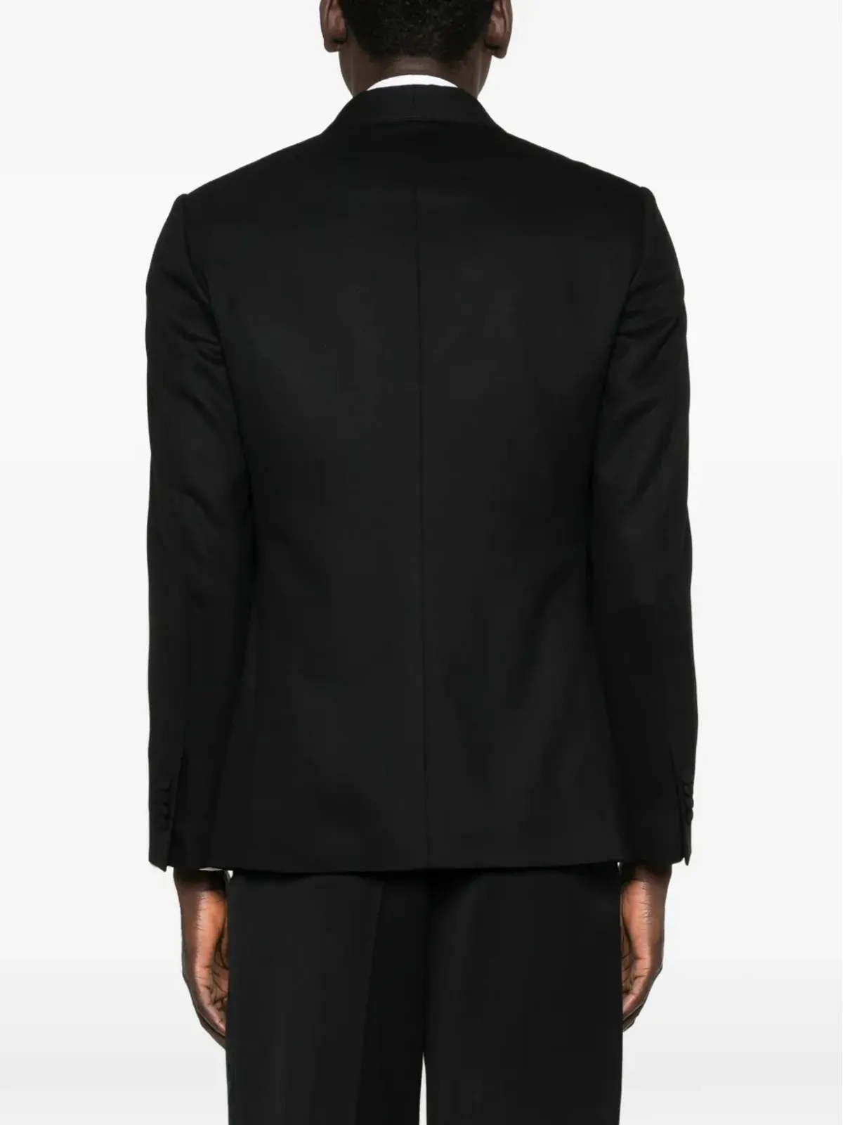 Lardini ショールカラー・シングルブレストジャケット ブラック - 画像4
