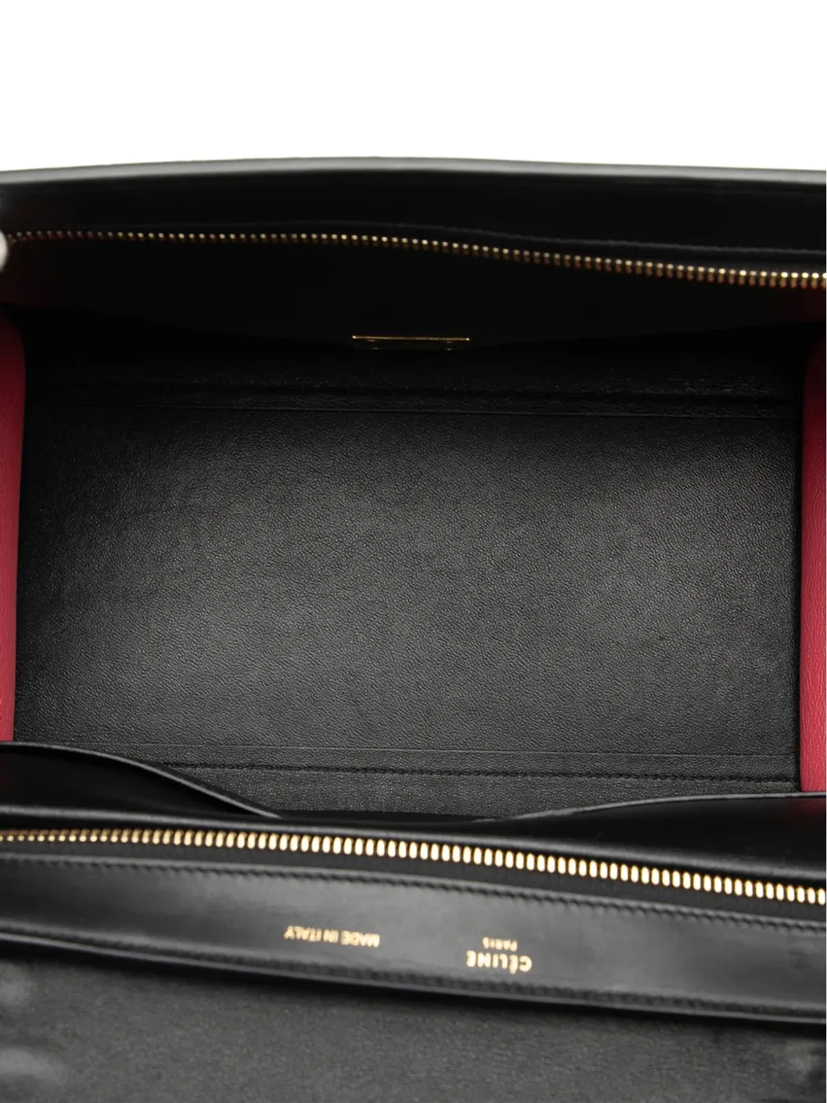 Celine Pre-Owned 2014 Small Tricolor Calfskin and Suede Trapeze satchel - Black - 画像5