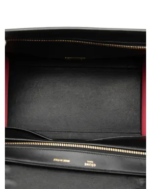 Celine Pre-Owned 2014 Small Tricolor Calfskin and Suede Trapeze satchel - Black - サムネイル5