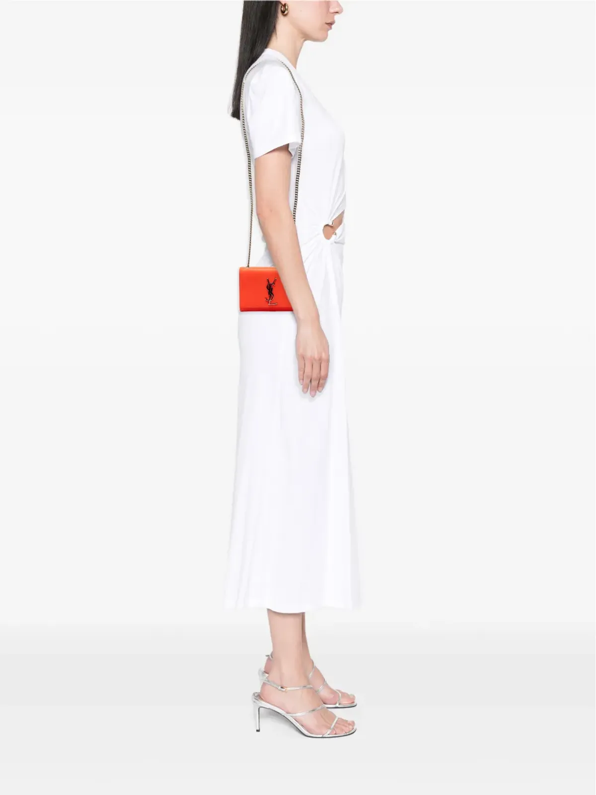 Saint Laurent Pre-Owned 2014 Small Leather Monogram Kate crossbody bag - Orange - 画像2