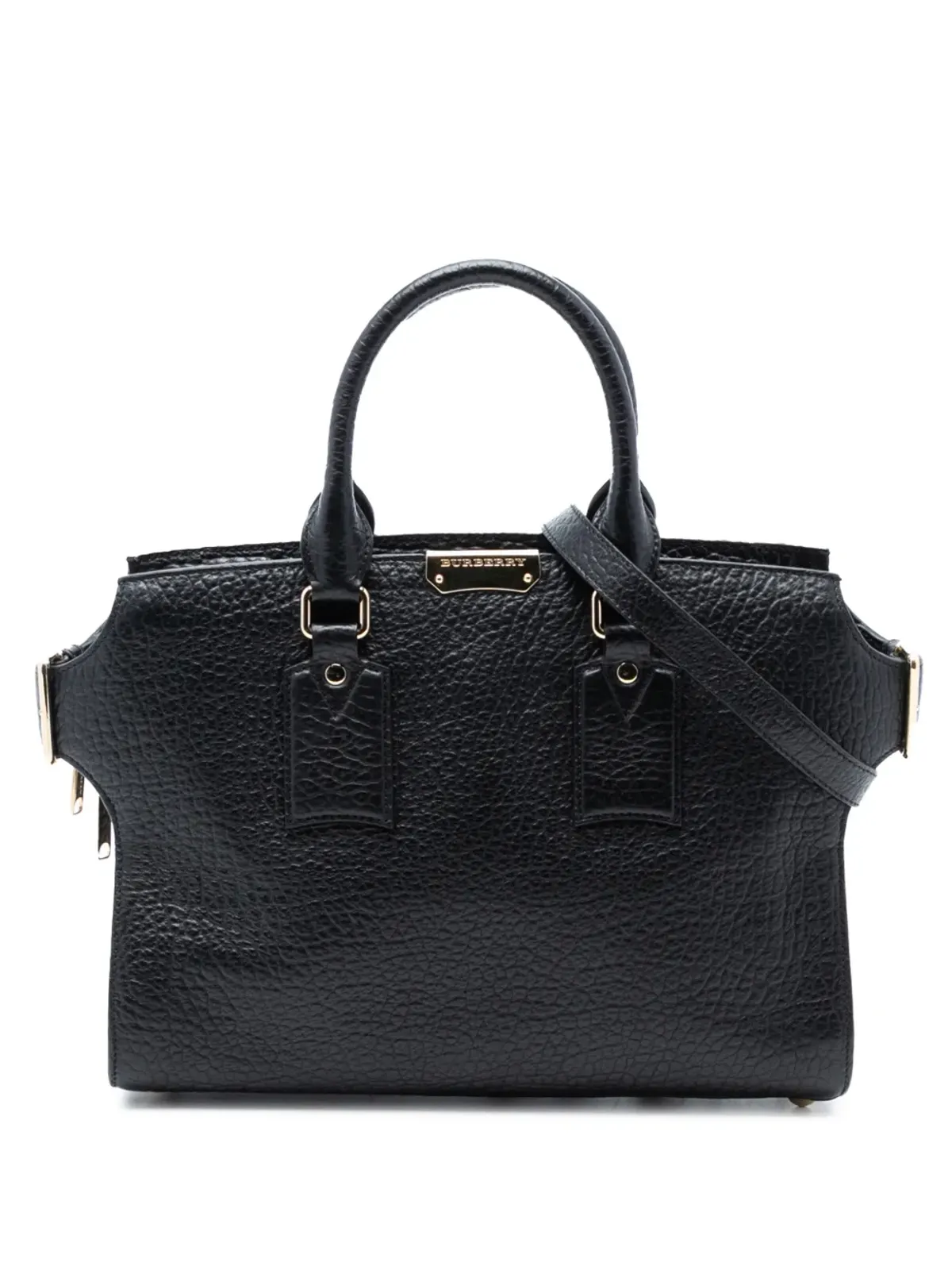 Burberry Pre-Owned クリフトン サッチェル（中目グレインレザー） - 画像1