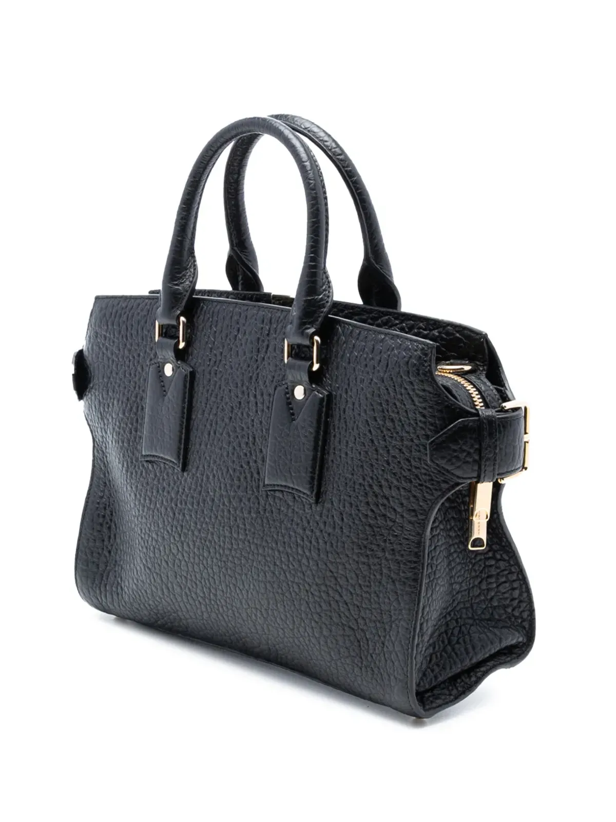 Burberry Pre-Owned クリフトン サッチェル（中目グレインレザー） - 画像3