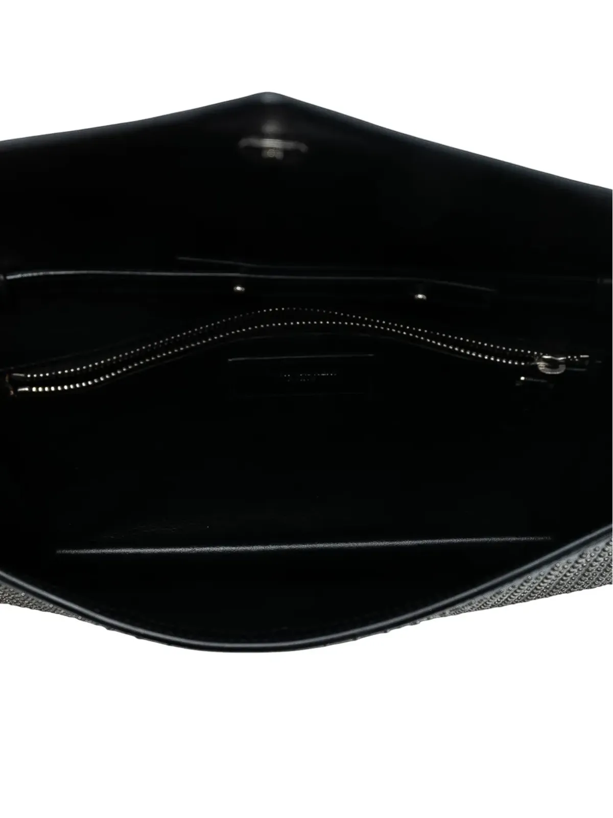 Saint Laurent Pre-Owned スタッズ付きレザーモノグラム Le Sept チェーンバッグ クロスボディ ブラック - 画像5