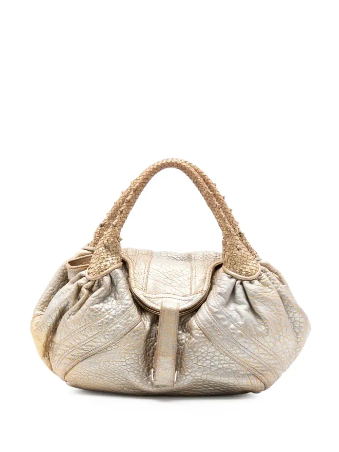 Fendi Pre-Owned Fendi Pre-Owned 2000-2010 Bimetal Nappa Spy hobo bag - Goldの商品画像