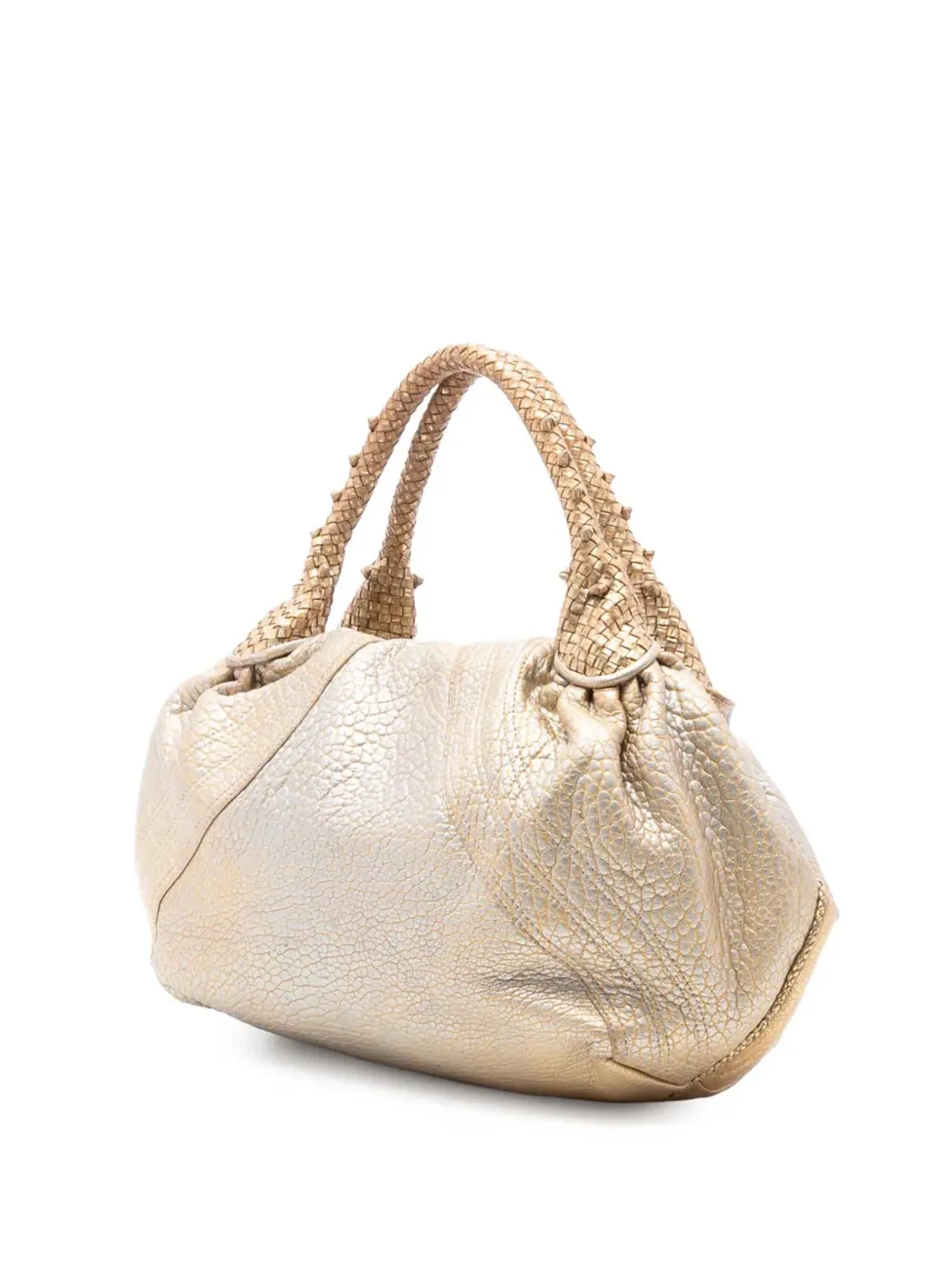 Fendi Pre-Owned 2000-2010 Bimetal Nappa Spy hobo bag - Gold - 画像3