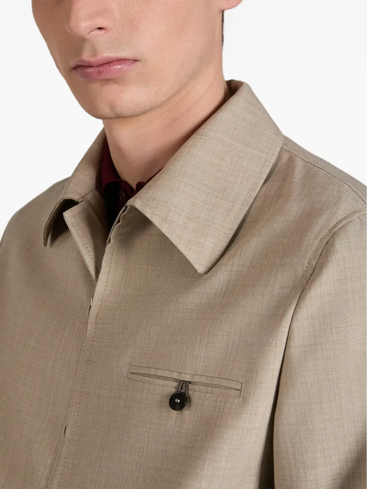 Montedoro Primo zip-up wool bomber jacket - 画像5