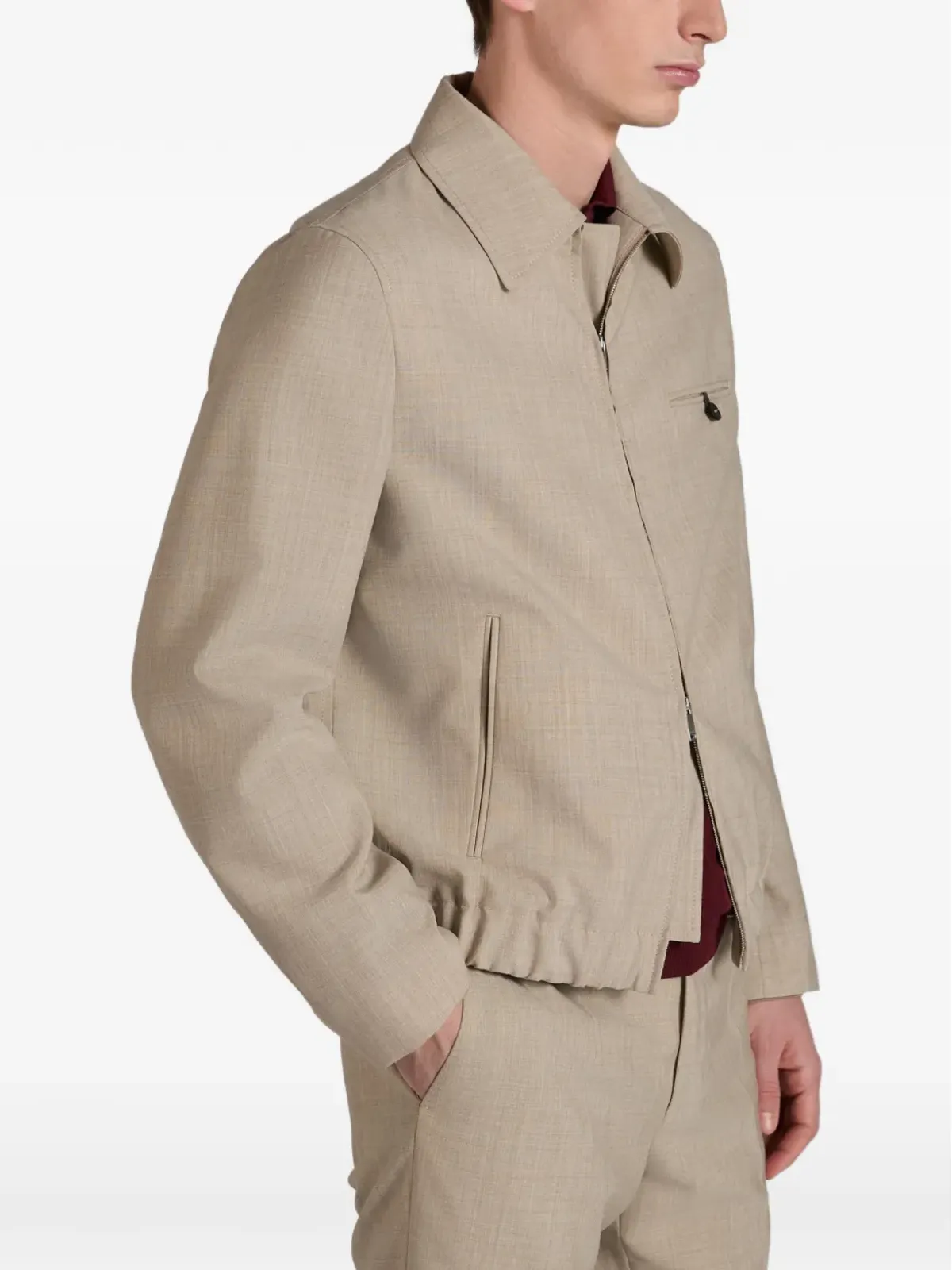 Montedoro Primo zip-up wool bomber jacket - 画像3