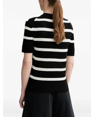 Filippa K ストライプ柄 半袖Tシャツ - ブラック - サムネイル3