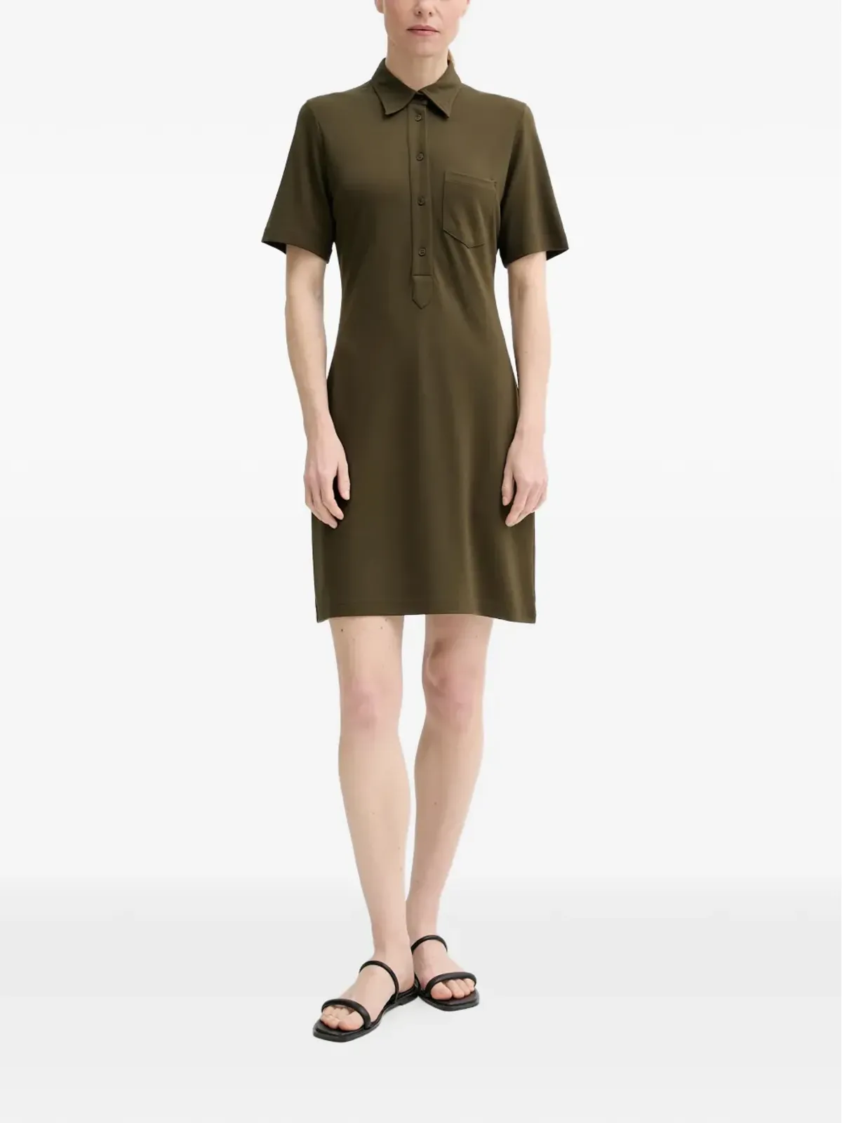 Filippa K ボタン留めポケット付きワンピース - グリーン - 画像2