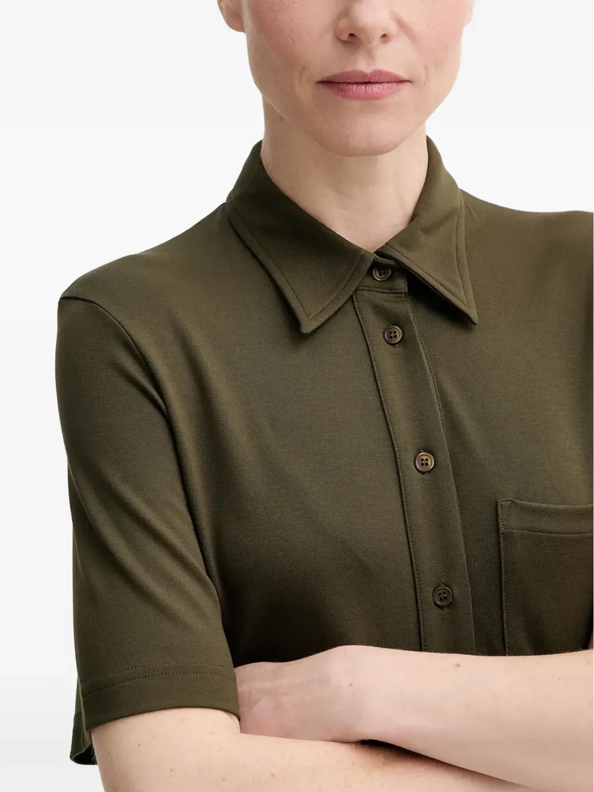 Filippa K ボタン留めポケット付きワンピース - グリーン - 画像4