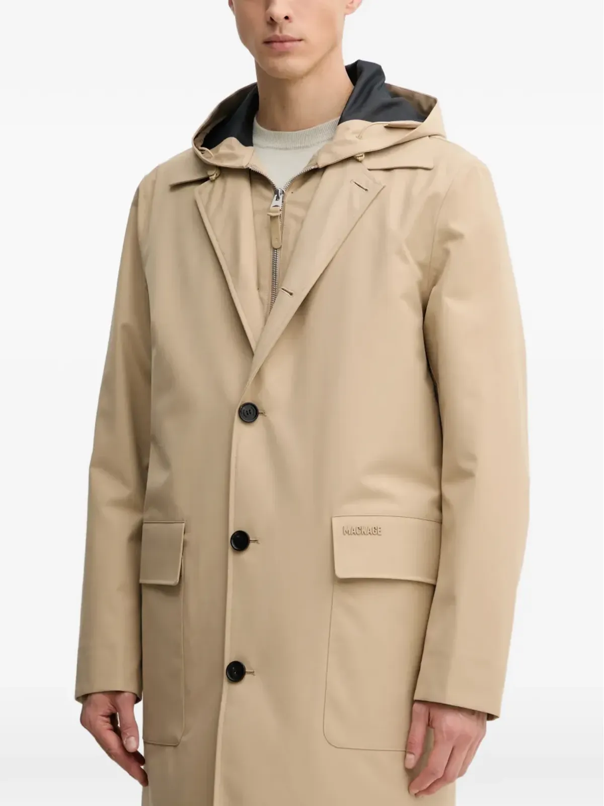 Mackage Mathias フード付きボンテ�コート - ニュートラル - 画像3